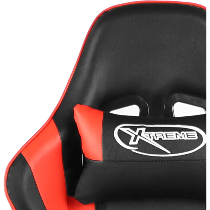 Обертове ігрове крісло, офісне крісло, ігрове крісло, обертове крісло, письмове крісло, червоний ПВХ