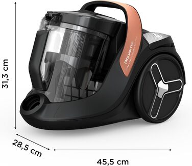Пилосос без мішка Чорний/теракотовий 500 Вт 2.5 л 68 децибел Будинок, 7C30 Green Force Cyclonic Effitech