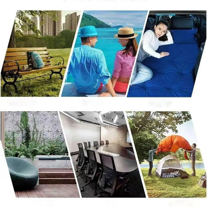 Автомобільний надувний матрац YSOLDA для VW Passat B8 Variant, портативний потовщений матрац для подорожей, кемпінгу, використання на свіжому повітрі, надувний матрац, автомобільні аксесуари, колір C/Blue