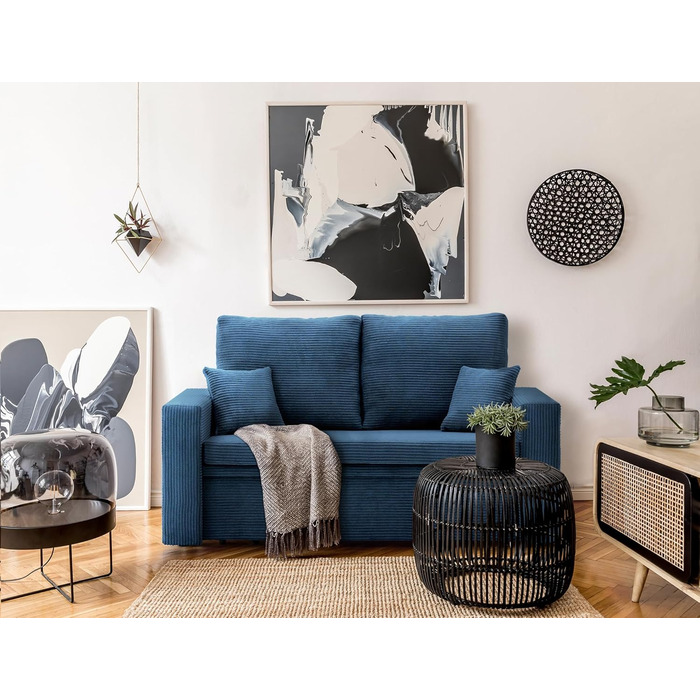 Диван Айкідо I 150x85 - з функцією сну - вибір кольорів - сучасний диван - з відділенням для зберігання речей - сучасна вельветова тканина - тканина POSO (POSO 022)