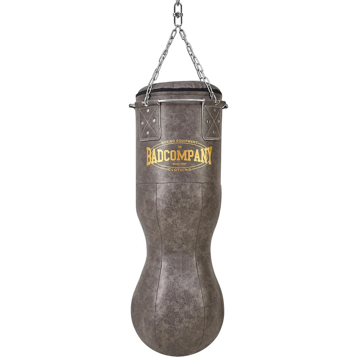 Боксерська груша Bad Company Vintage Jab & Hook у формі арахісу з надміцним чотириточковим сталевим ланцюгом і металевим кільцем I