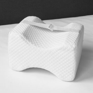 Ергономічна подушка для колін для тих, хто спить на боці, 24 x 20 x 15 см, ергономічна опорна подушка з фіксуючим ременем, охолоджувальний ефект