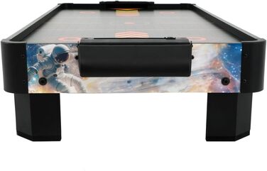 Стіл для аерохокею для дітей віком від 6 років, гра в аерохокей для столів з вентилятором/двигуном, стільниця для аерохокею для 2 гравців, включаючи 4 шт. овхачі, 4 шайби, лічильник рахунків, режим нульової гравітації 102x52x20 см