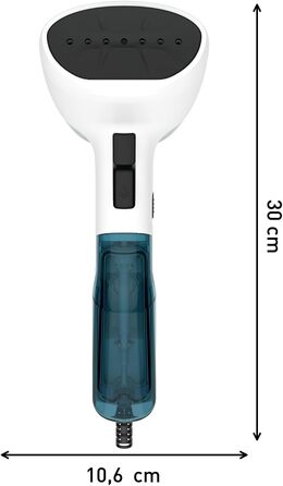 Легка конструкція час нагріву 15 секунд 1300 Вт безперервна подача пари 20 г/хв. бактерицидна 70 мл 18,4 x 10,6 x 30 см Біла/Синя