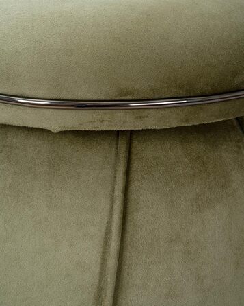 Пуф/оттоманка з м&39якого зеленого оксамиту, конусоподібної/грибоподібної форми, для вітальні, спальні, дитячої кімнати, оздоблення з графітової штучної шкіри, висота приблизно 55 см, колір зелений оксамит