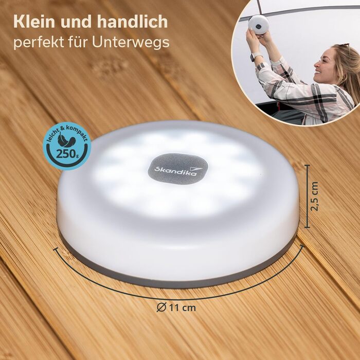 Ліхтар для кемпінгу Skandika Glittra Акумуляторний світлодіодний ліхтар, 10 м світлодіодна стрічка, до 210 люмен, із зарядним кабелем USB Type-C, 1800 мАг, 2 кольори світла, 5 режимів світла Ліхтар для кемпінгу, активного відпочинку на свіжому повітрі, по