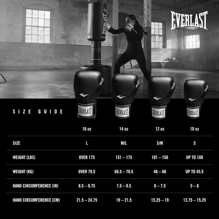 Боксерські рукавички Everlast Prostyle 2, боксерські рукавички для мішків, для роботи з рукавичками та фітнес-занять, система кріплення на липучці, шнур для захоплення, сітчаста долоня з половиною сітки та тришарова підкладка - автентичне спорядження Ever
