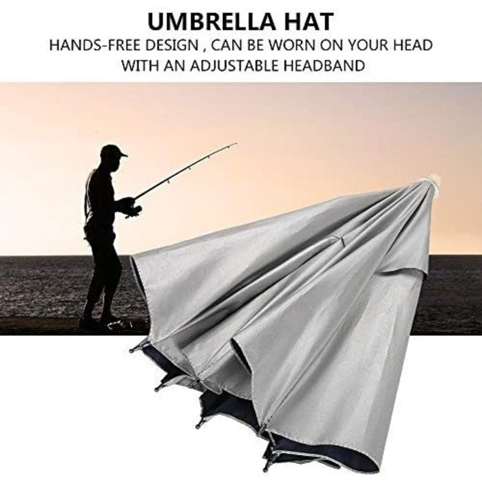 Водонепроникний капелюх рибалки Парасолька, Шапки для парасольок без рук Рибальська хатина на відкритому повітрі Водонепроникний з