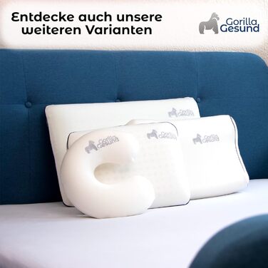 Маленька ортопедична дорожня подушка класу люкс, подушка для голови з піни з ефектом пам&39яті, подушка для підтримки шиї, подушка для сну на боці, ергономічна подушка для шиї, подушка проти хропіння (42x33x11 см) Біла 42 x 33 x 11 см