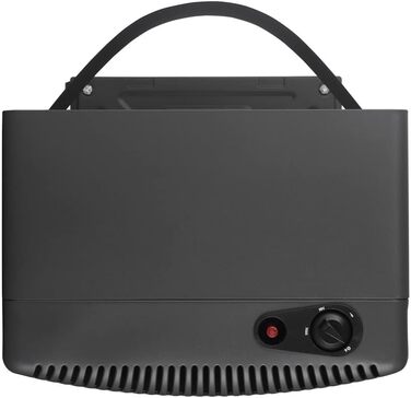 Складаний газовий обігрівач White by Brigros DA-201, інфрачервоний, п&39єзорозпал, підходить для зрідженого газу/бутану/пропану, відділення для газового балона до 15 кг, система ODS, 4200 Вт, чорний