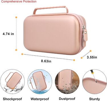 Чохол для портативного ручного інгалятора-небулайзера для дорослих і дітей, дорожній чохол для розпірки астматичного інгалятора, тримач для ручного інгалятора-небулайзера, рожеве золото