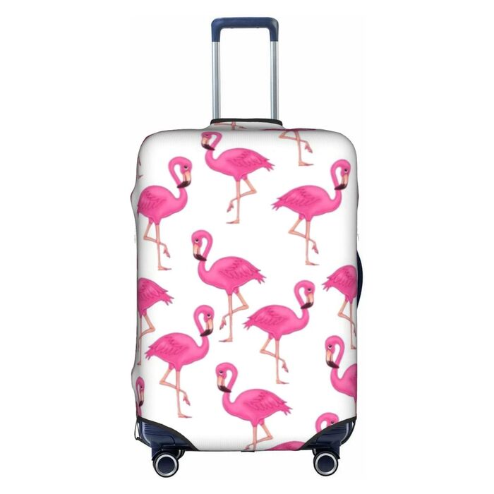 Валіза дорожня пиленепроникна Flamingo XL, рожево-біла