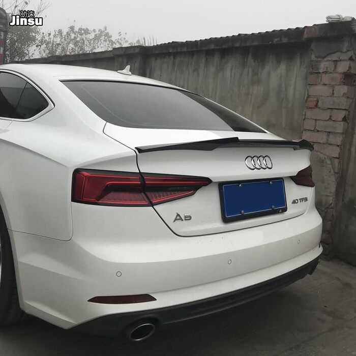 Задній спойлер S4 Style V Shape Глянцевий чорний спойлер багажника для моделей A5 2007-2016 року Продуктивність Тюнінг Рестайлінг, 5 B8