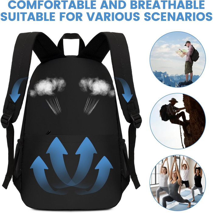 Рюкзак 40x20x25 для подорожей літаком Ryanair, розширюваний рюкзак для ноутбука 15,6 дюймів, дорожня сумка для ділових поїздок, рюкзак для ноутбука чорного кольору - 40 x 20 x 25 см