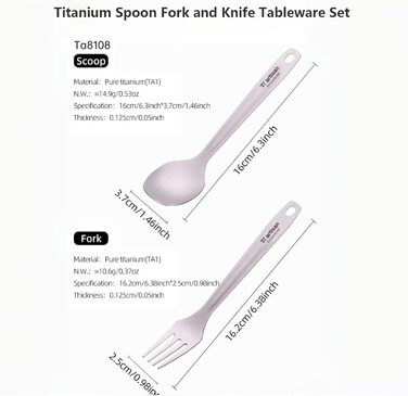 Набір титанових столових приборів ніж, виделка, ложка, відкривачка для пляшок, набір посуду з 4 предметів, легкий набір столових приборів для кемпінгу з футляром для перенесення, подорожей, пікніків, походів