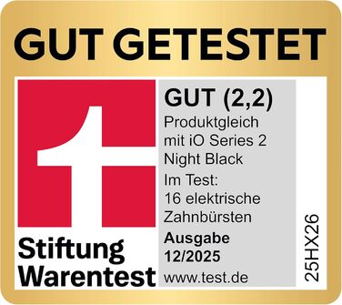 Зубна щітка електрична Oral-B iO Series 2 подвійний набір електрична зубна щітка, у комплекті 2 насадки, дорожній футляр 3 режими чищення для догляду за зубами, ПЕРЕВІРЕНО ЯКІСТЬ (2,2) за версією STIFTUNG WARENTEST, чорний/зелений Night Black/Forest Green
