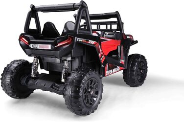 Дитячий електромобіль RIRICAR 24V UTV, червоний, електромобіль для дітей 2-х місцевий з пультом дистанційного керування 2.4 ГГц, д