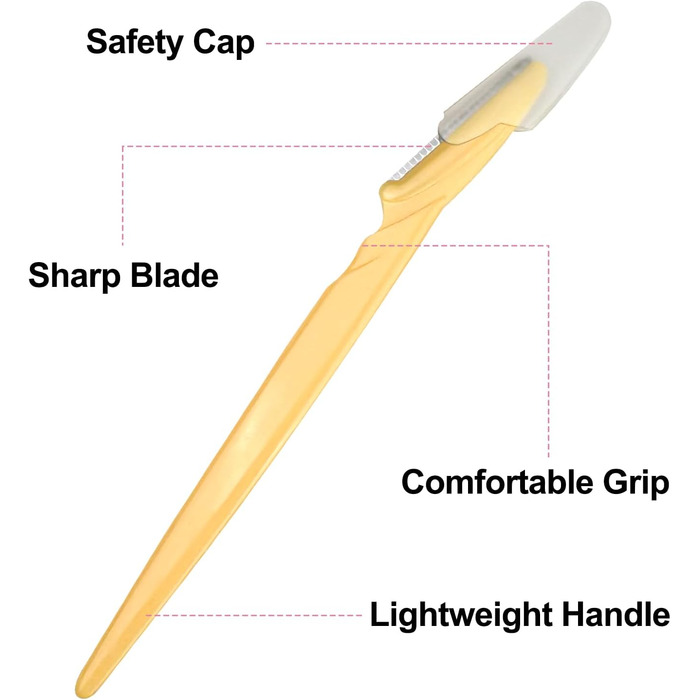 Бритва для брів для чоловіків і жінок, бритва для брів для жінок, тример для брів, бритва для дермапланування, бритва для обличчя для жінок, багатофункціональна бритва для обличчя з пілінгом, 40 шт.