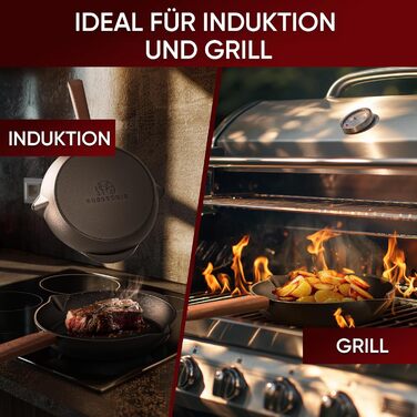 Чавунна сковорода Gussknig - 30см, чавунна сковорода - ідеальна чавунна сковорода індукційна, чавунна сковорода, чавунна сковорода