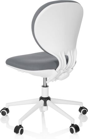 Дитяче та юнацьке обертове крісло Kid VIVO, тканина сірого/білого кольору, дитяче офісне крісло з регульованою по висоті спинкою, 670971