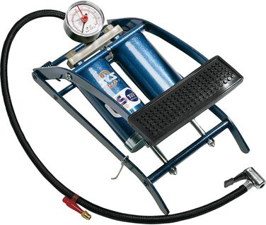 Ножний насос SKS GERMANY TWIN AIR, подвійний циліндр, до 5 бар/73 PSI, сталь