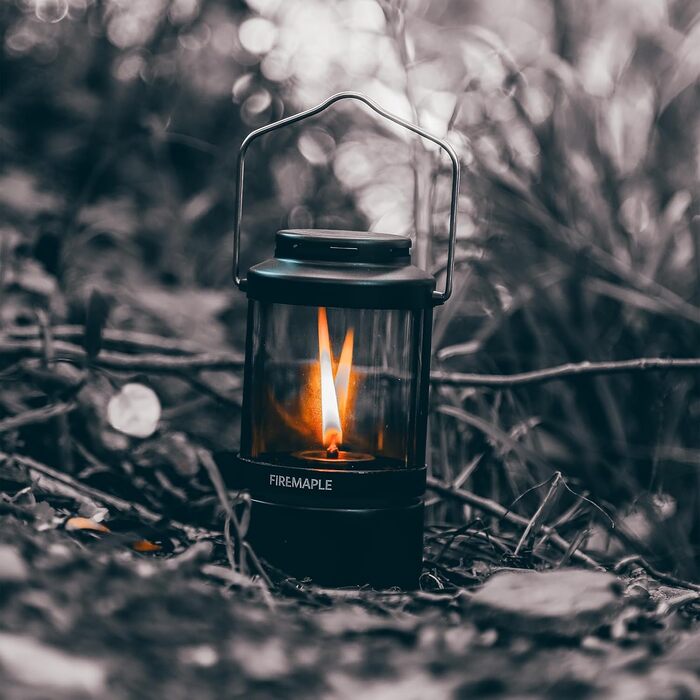 Гасова лампа Fire-Maple Aurora портативний вінтажний кемпінговий ліхтар із регульованим полумям (236 г) для саду, патіо, внутрішнього двору, бушкрафту та зовнішнього освітлення, чорний колір