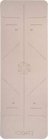 Килимок для йоги, нековзний та товстий, з точками вирівнювання, килимок для вправ для дорослих та дітей, ідеально підходить для пілатесу та фітнесу. Коричневий килимок для йоги