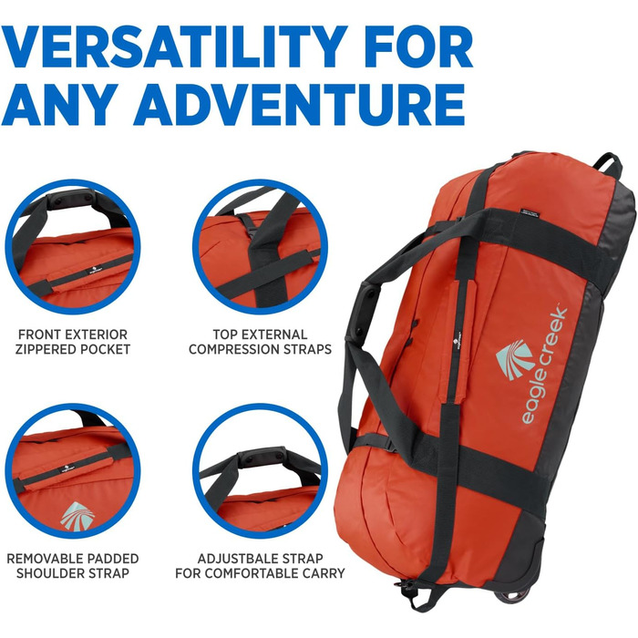 Надлегка туристична сумка для кемпінгу та відпочинку на природі, що протирається, червона глина 91 см Red Clay