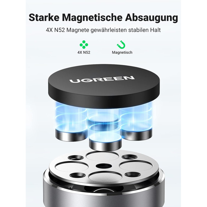 Тримач для мобільних телефонів Автомобільний магнітний тримач для мобільних телефонів для автомобільної вентиляції Сильне кріпленн