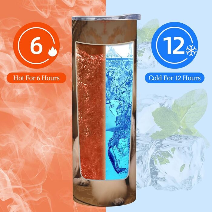 Кухоль з прямою трубочкою, дизайн пуделя, принт, дорожній кухоль, підходить для кемпінгу, офісу та дому, 590 мл