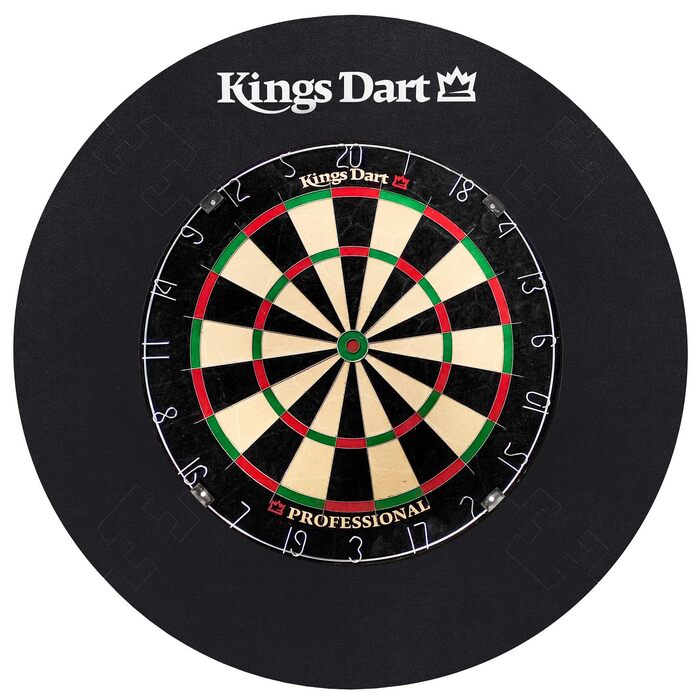 Професійний набір дротиків Kings Dart Високоякісна мішень для дротиків із сизалевої сталі окантовка дротиків Тонка рамка поля для дротиків у формі павутини Турнірна мішень для дротиків згідно зі стандартом WDF Професійна якість (металеве кільце) Чорний