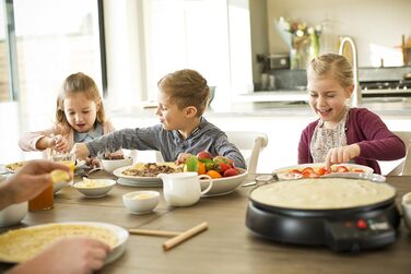 Млинар Russell Hobbs Ø30 см, тарілка з антипригарним покриттям, в т.ч. розкидач тіста та токарка Електричний гриль Fiesta (для млинців, млинців, галет і буріто, Taccos, 1000 Вт) Настільний гриль 20920-56 Млинарка одинарна