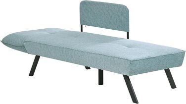 Шезлонг Beliani Тканина світло-блакитний Ліворуч Функція сну водовідштовхувальний Рокамадур