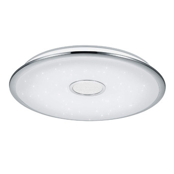 Стеля LED-світильник Trio Leuchten Osaka 678710006, хром, білий акрил з ефектом зоряного неба, 100 Вт, дистанційне керування, регулювання яскравості та кольору світла, функція нічника, діаметр 65 см