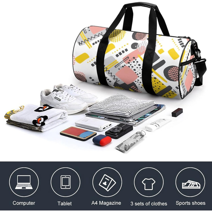 Універсальна дорожня сумка, геометричний графіті, спортивна сумка для чоловіків та жінок, сумка-мішок, спортивна сумка