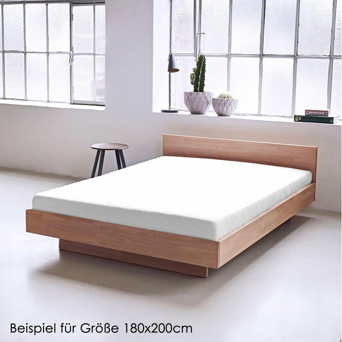 Простирадло на резинці JACK Uni сатинове 100x200 / 140x200 / 180x200 см однотонне простирадло на резинці, багато кольорів, колір білий, розмір 180x200 см простирадло на резинці 180x200 см простирадло на резинці біле