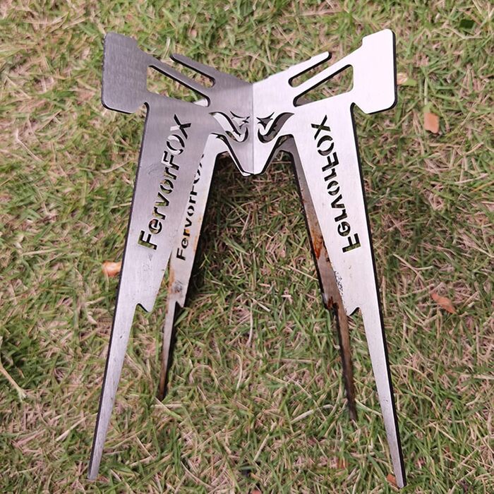 Регульована, складна підставка для плити, міцна конструкція, ергономічні кемпінгові грилі для походів, незамінні, нержавіючі для приготування їжі на свіжому повітрі