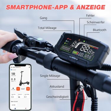 Електросамокат RCB D5, електросамокат з допуском до дорожнього руху (ABE), дальність 90-140 км, акумулятор 20,8-27 Ач, двигун 500