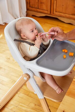 Дитячий стільчик для годування Ergobaby Evolve 2-в-1 ергономічний дитячий стільчик для годування, росте разом з вашою дитиною від 6 місяців, дитячий стільчик для годування з 5-точковим ременем безпеки, дитячий стільчик для годування з регульованим сидіння