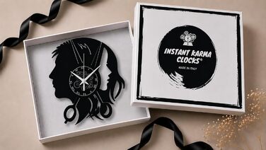 Настінний годинник Barber Shop для перукарні та салону краси Безтихий механізм, вінтажний дизайн, ідея для подарунка (Чорний MM1)