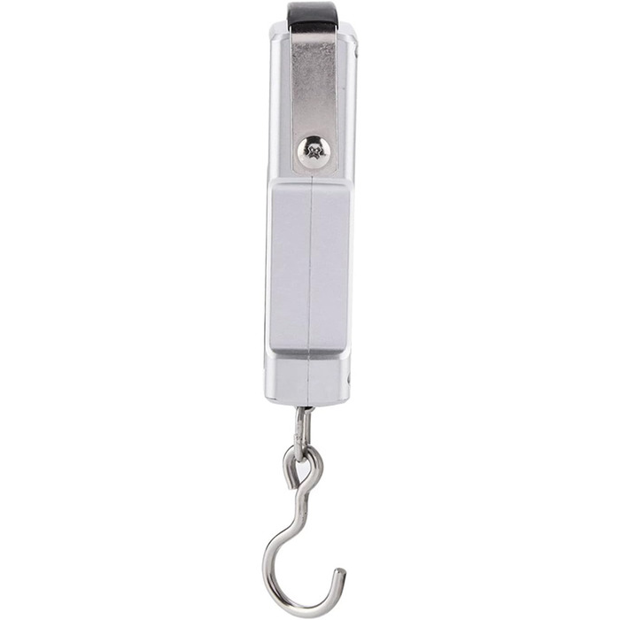 Електронні ваги для рибальських гачків, цифрові підвісні ваги, місткість 50 кг, з підсвічуванням РК-дисплея, 7-дюймовий багатофункціональний пристрій для риболовлі, подорожей, використання, включає температурний годинник, калькулятор, кран