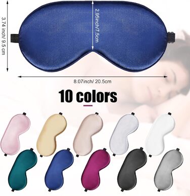 Шовкові маски для сну Xtinmee 30 шт. , шовкова маска для очей з регульованим ремінцем, маска для очей для сну, пов'язка на очі для