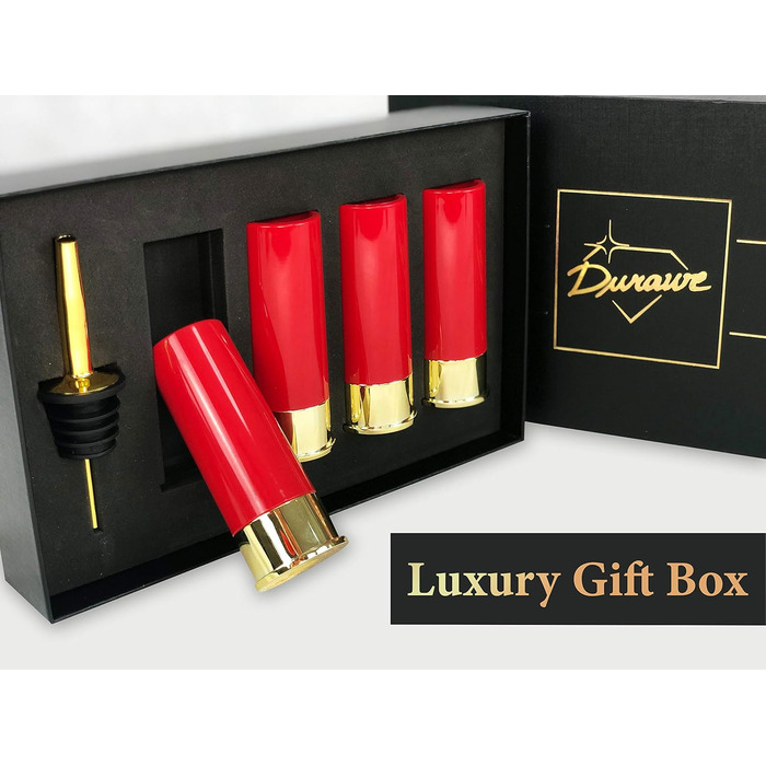 Набір з 12 гільз Чарки Набір з 4 шт. , Патронна гільза Чарки, Алкогольний наливник, Чудова ідея подарунка Набір склянок для пиття