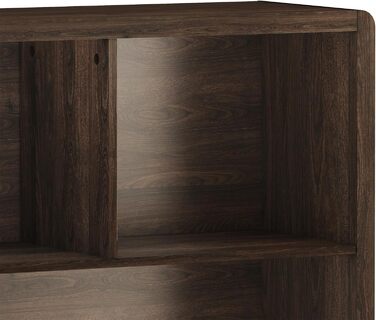 Висока тумба, Комод, Сервант, 103 x 80 x 28 см, Багатоцільова шафа, Шафа для вітальні з 2 дверцятами та 5 відділеннями, Шафа для вітальні, Під горіх, Під горіх, 103 x 80 x 28 см