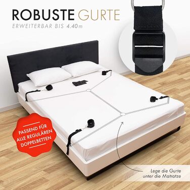 Обмежувачі ліжка Секс-іграшка для пар I Надзвичайно стійкий набір BDSM бондажів з обмеженнями ліжка, наручниками, завязаними очима