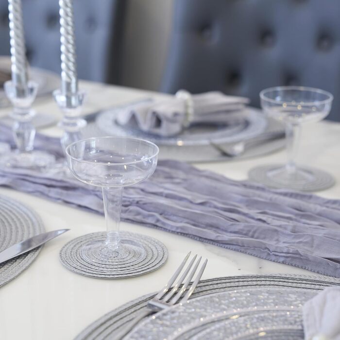 Преміум келихи купе з пластику (120мл) - багаторазові коктейльні келихи, келихи для шампанського, келихи для шампанського пластико