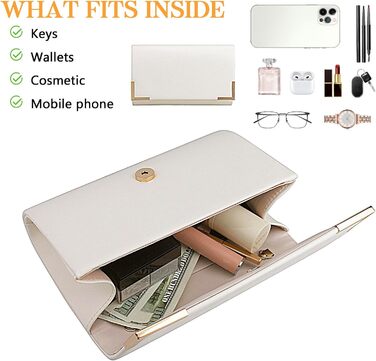 Жіноче вечірнє клатч-сумочка з ланцюжком, м'яка екошкіра, гаманець-сумочка з від'ємним ланцюжком, жіноча сумка на плече, крос-боді для весілля, коктейльної вечірки, біла