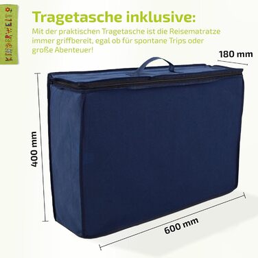 Дорожнє ліжечко Дитяче Дорожній Матрац 120x60 см, Зелений, Складаний Матрац, Пінопластовий Матрац для дітей з високоякісної холодної піни, Зроблено в Німеччині, Зелений 60 x 120 см