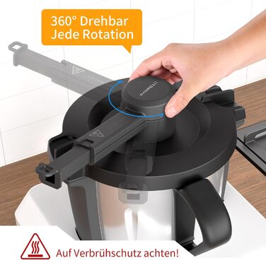 Для Monsieur Cuisine Connect та Smart, парова диверсія для захисту навісних шаф, паровий розрядник, аксесуари для відведення пари для MCC та MCS, посудомийна машина безпечна для Monsieur Cuisine Connect/Smart/Trend