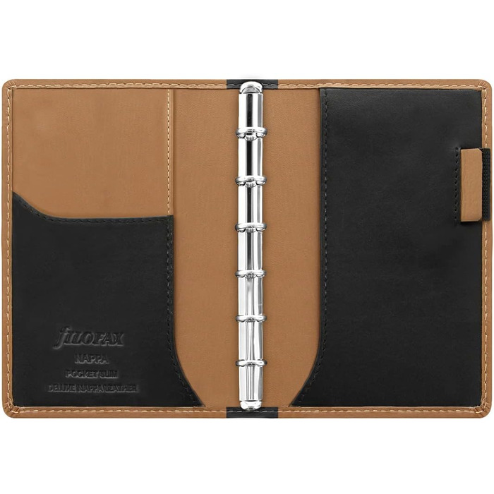 Органайзер Filofax 26032 Nappa Slimline Pocket, темно-коричневий/чорний